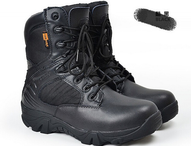 High cut black color Delta boot