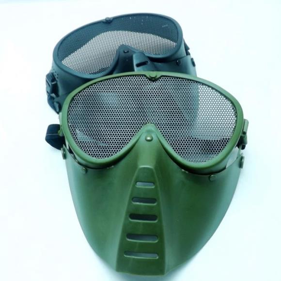 Tactical full face mask with metal goggles 012